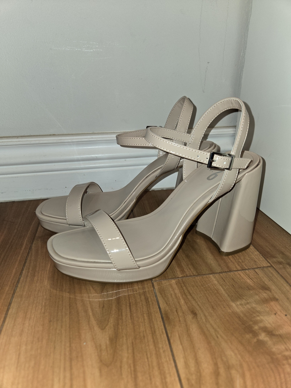 Mix No. 6 Nude Ankle-Strap Block Heel Sandals